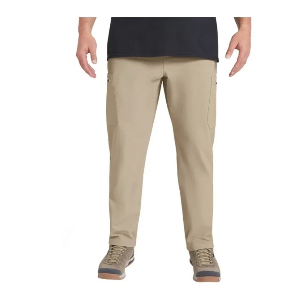Wrangler Mens Cargo Pant Tan Straight Leg Nylon Elastane 32X32 NEW